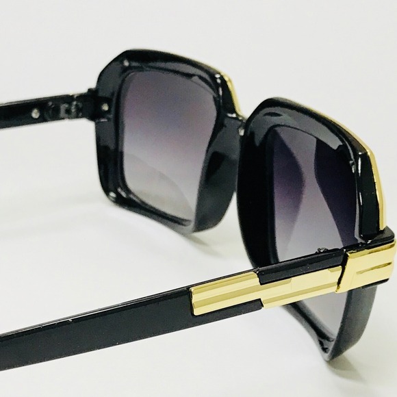 Gold Trim Sunglasses‎ Square Frame Fashion Shades Men Hip Hop Street Wear Trendy - Picture 10 of 11